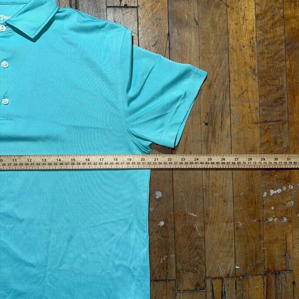 Hickey Freeman Polo Shirt‎ Men's Small Turquoise Short Sleeve Golf Performance